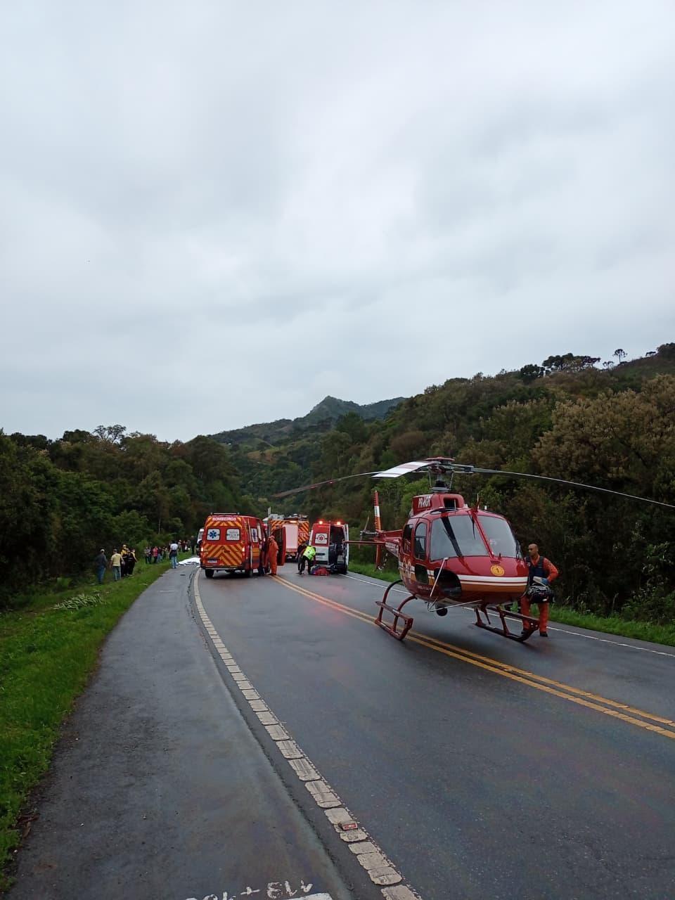 Grave acidente deixa três mortos e três feridos na BR-282 em Bom Retiro