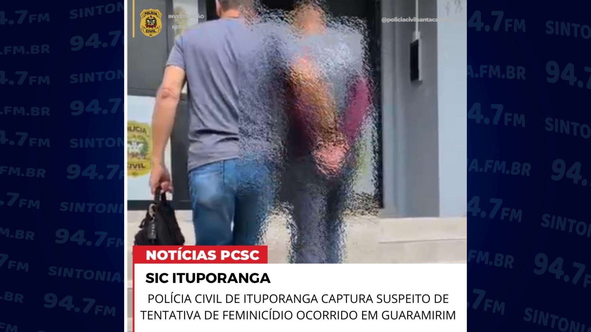 Homem acusado de tentativa de feminicídio em Guaramirim é preso em Ituporanga