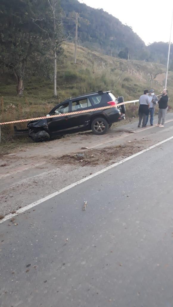 Homem sofre fraturas após saída de pista  na SC-350