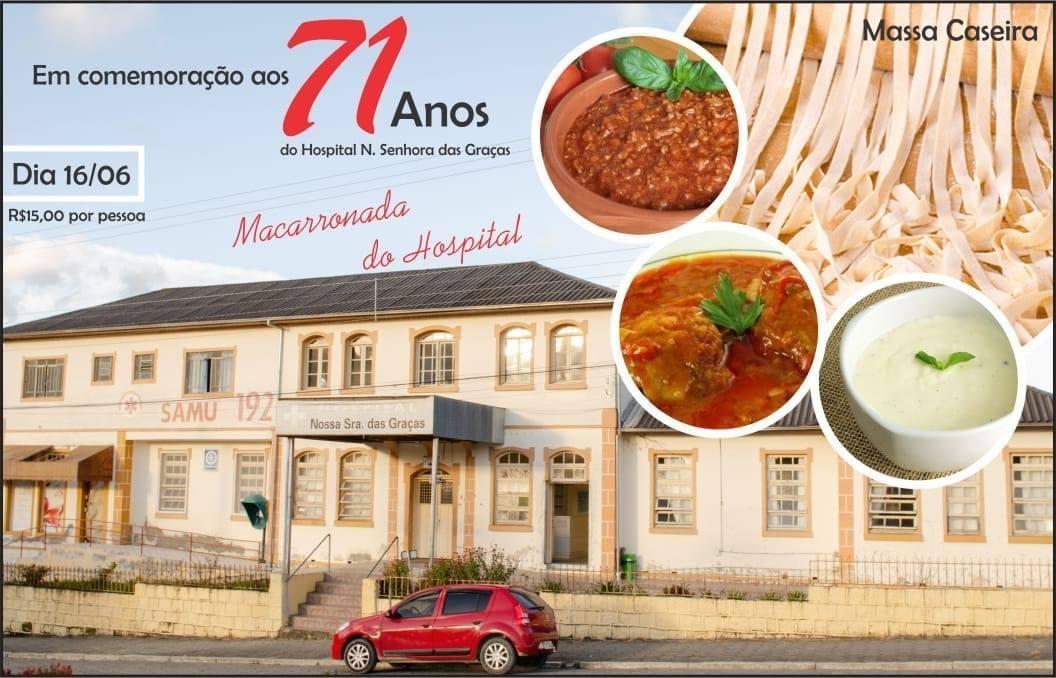 Hospital Nossa Senhora das Graças de Bom Retiro promove macarronada beneficente