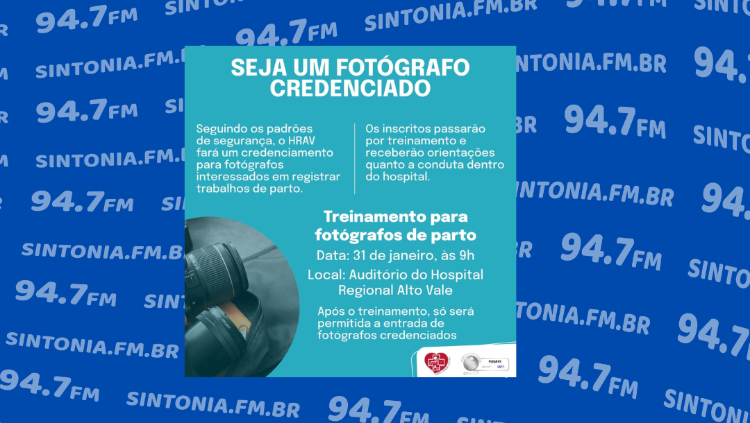 Hospital Regional Alto Vale está com inscrições abertas para treinamento e credenciamento de fotógrafo de parto