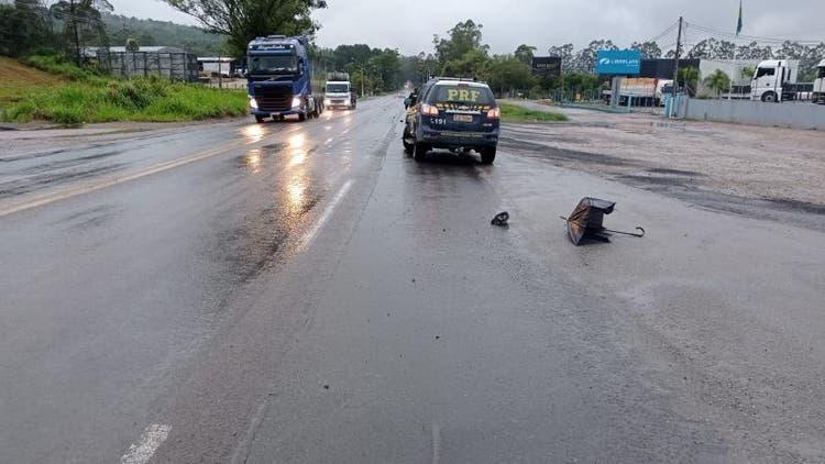 Idoso de 92 anos morre atropelado na BR-470 quando estava a caminho do médico 