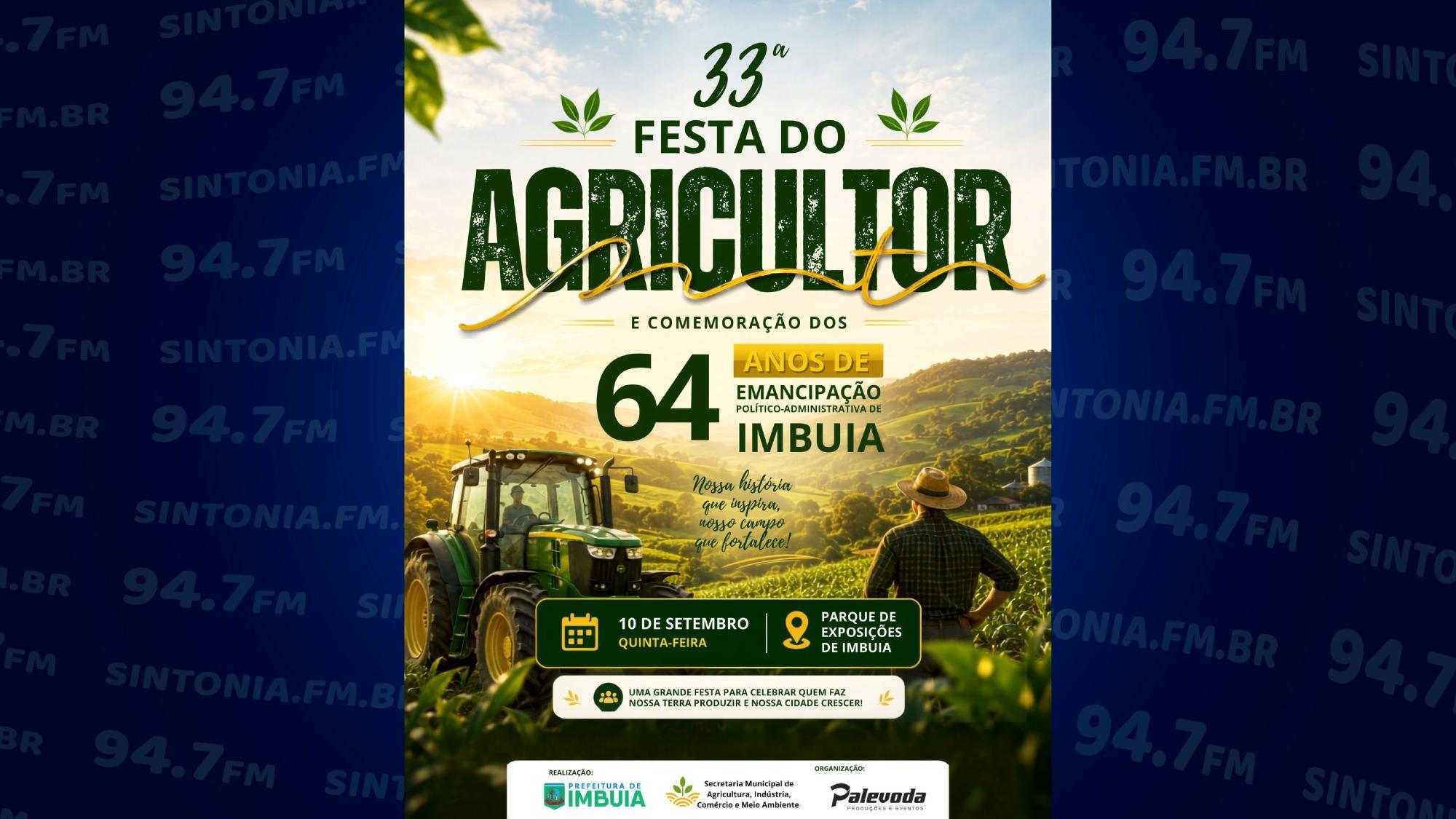 Imbuia celebra 64 anos com Festa do Agricultor, feijoada gratuita e desfile de máquinas nesta quinta-feira (10)