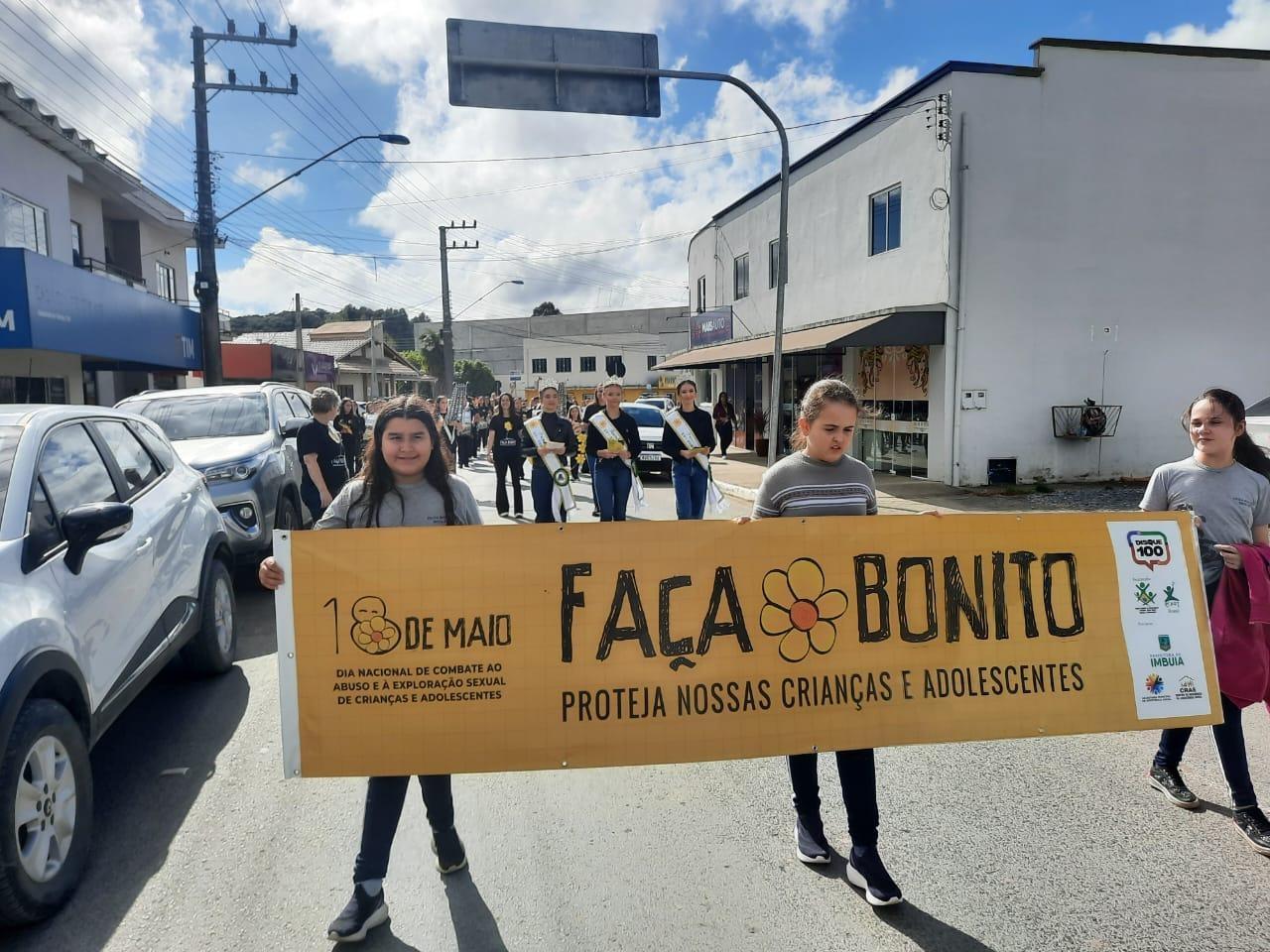 Imbuia realiza passeata do Maio Laranja com foco na proteção de crianças e adolescentes