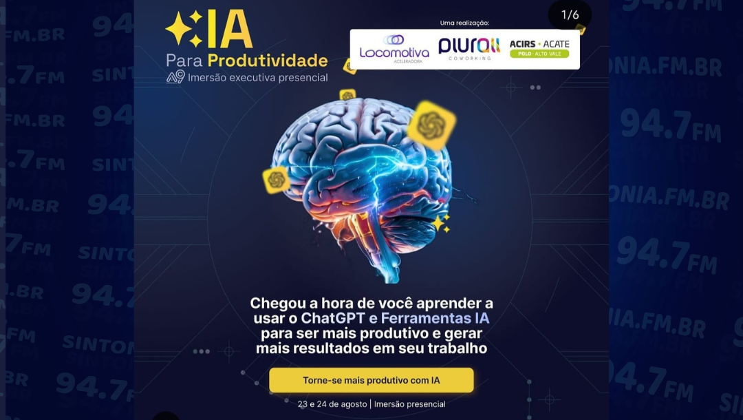 Imersão em Inteligência Artificial para Produtividade será realizado em Rio do Sul