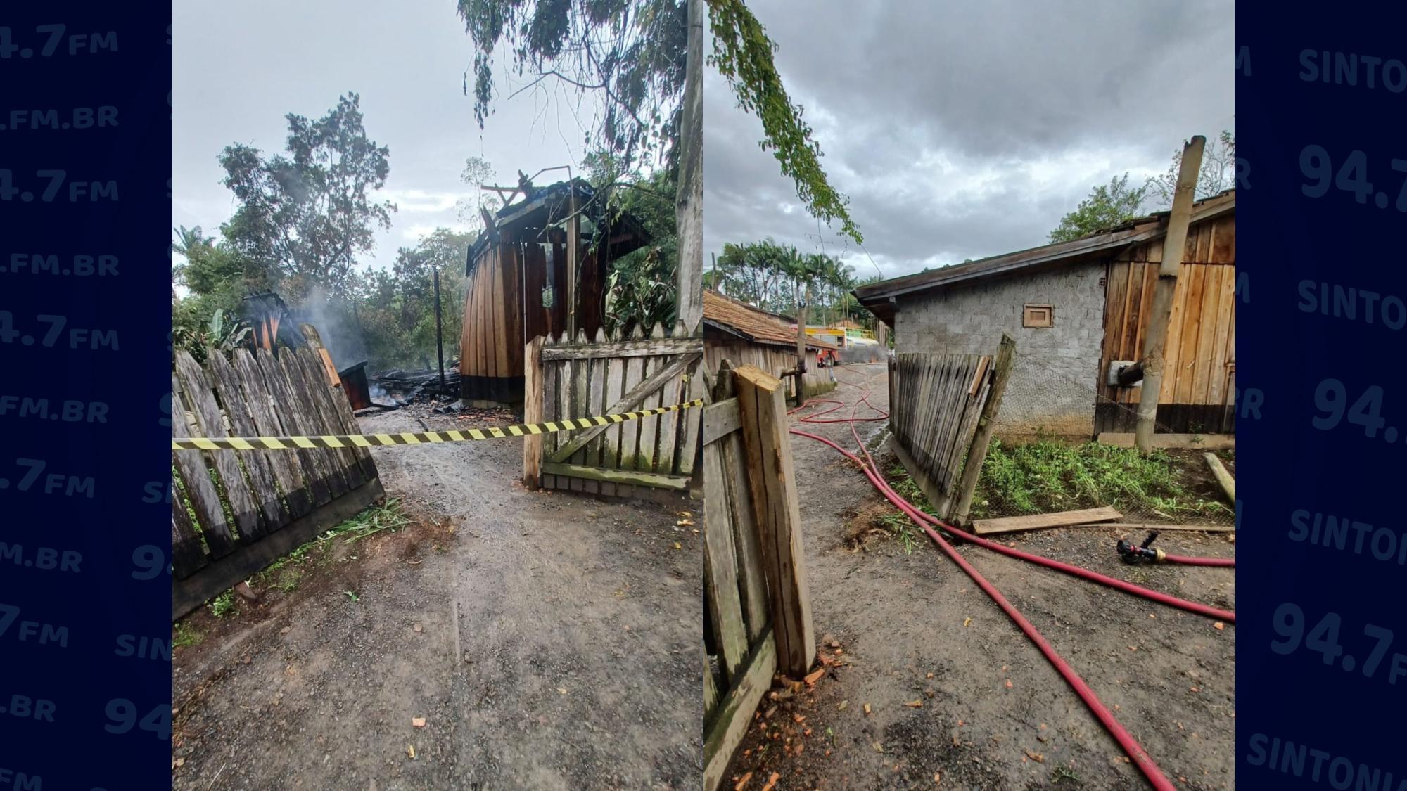 Incêndio atinge residência em Salete