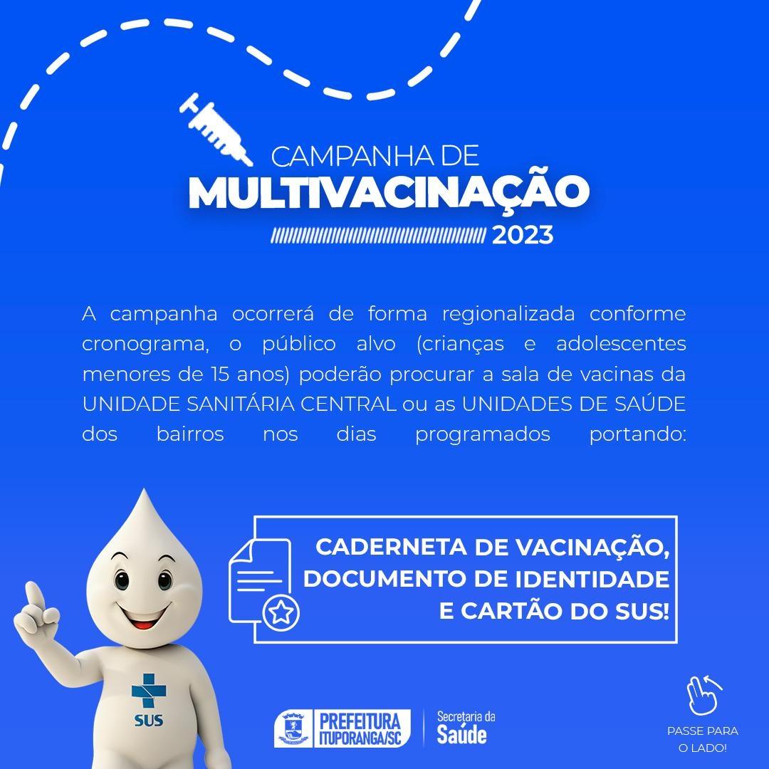 Inicia nesta semana a Campanha de Multivacinação em Ituporanga