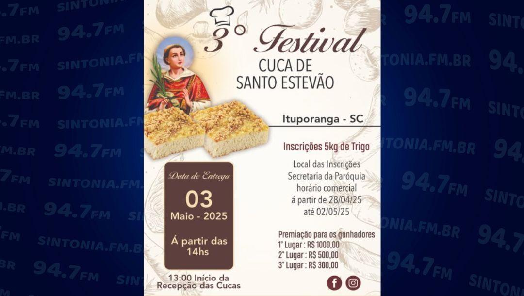 Inscrições para o 3º Festival da Cuca de Santo Estevão estão abertas até 02 de maio