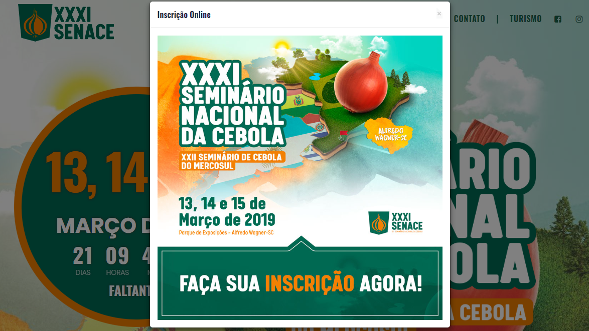Inscrições para o Seminário Nacional da Cebola podem ser feitas pela internet