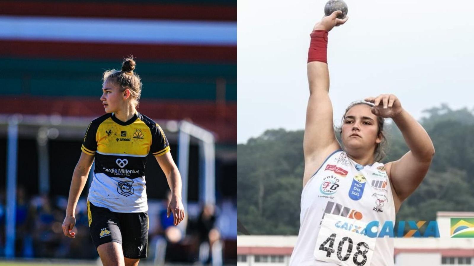Irmãs de Atalanta no esporte: Milena faz história no Pan-Americano e Júlia é destaque no Criciúma