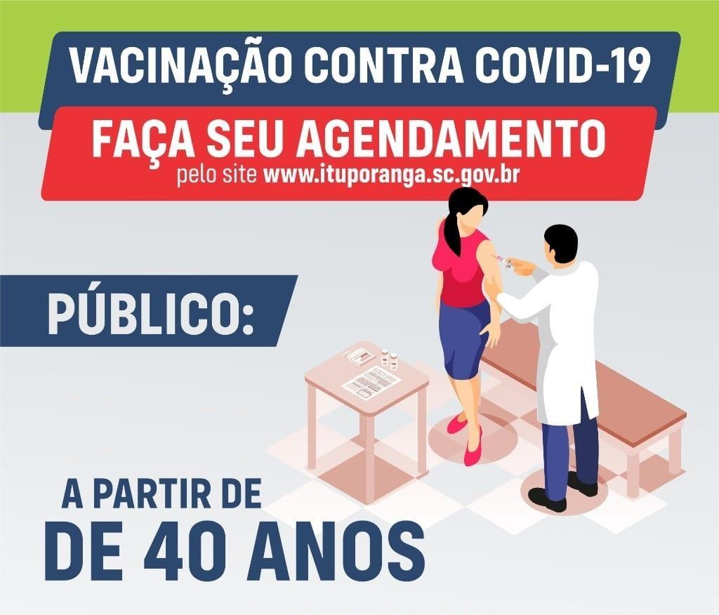Ituporanga amplia público e pessoas a partir de 40 anos começam a ser vacinadas contra Covid nesta terça (6)