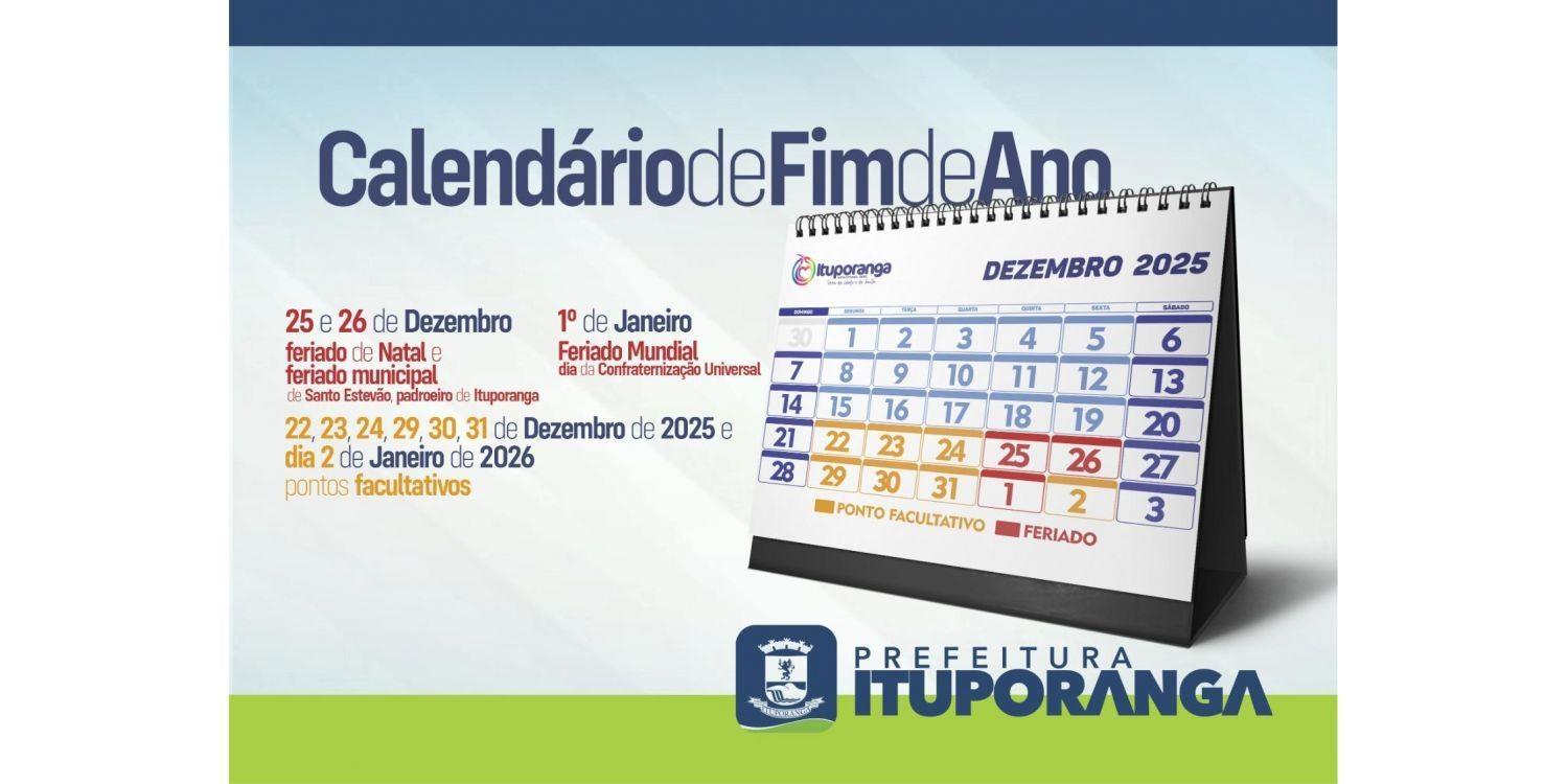 Ituporanga decreta ponto facultativo no fim de ano; veja como ficam os serviços