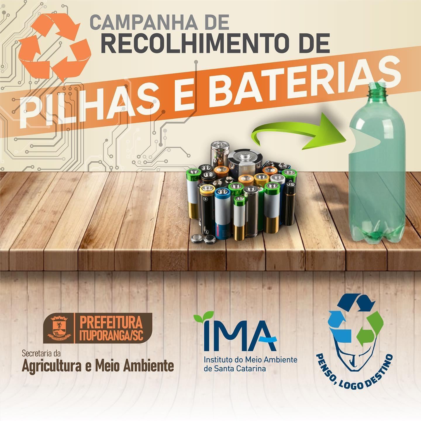 Ituporanga promove campanha de recolhimento de pilhas e baterias