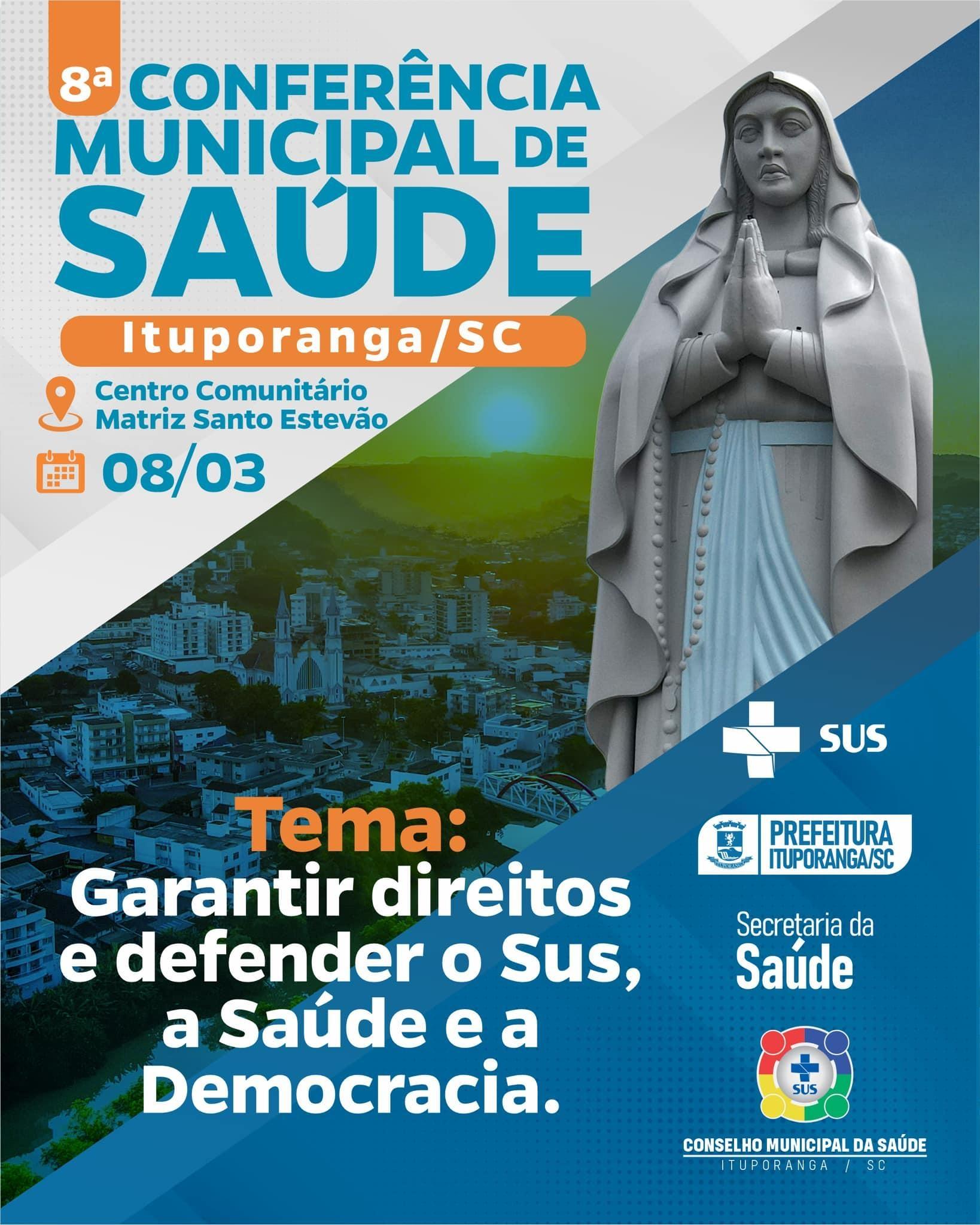 Ituporanga realiza Conferência Municipal de Saúde nessa quarta-feira (8)