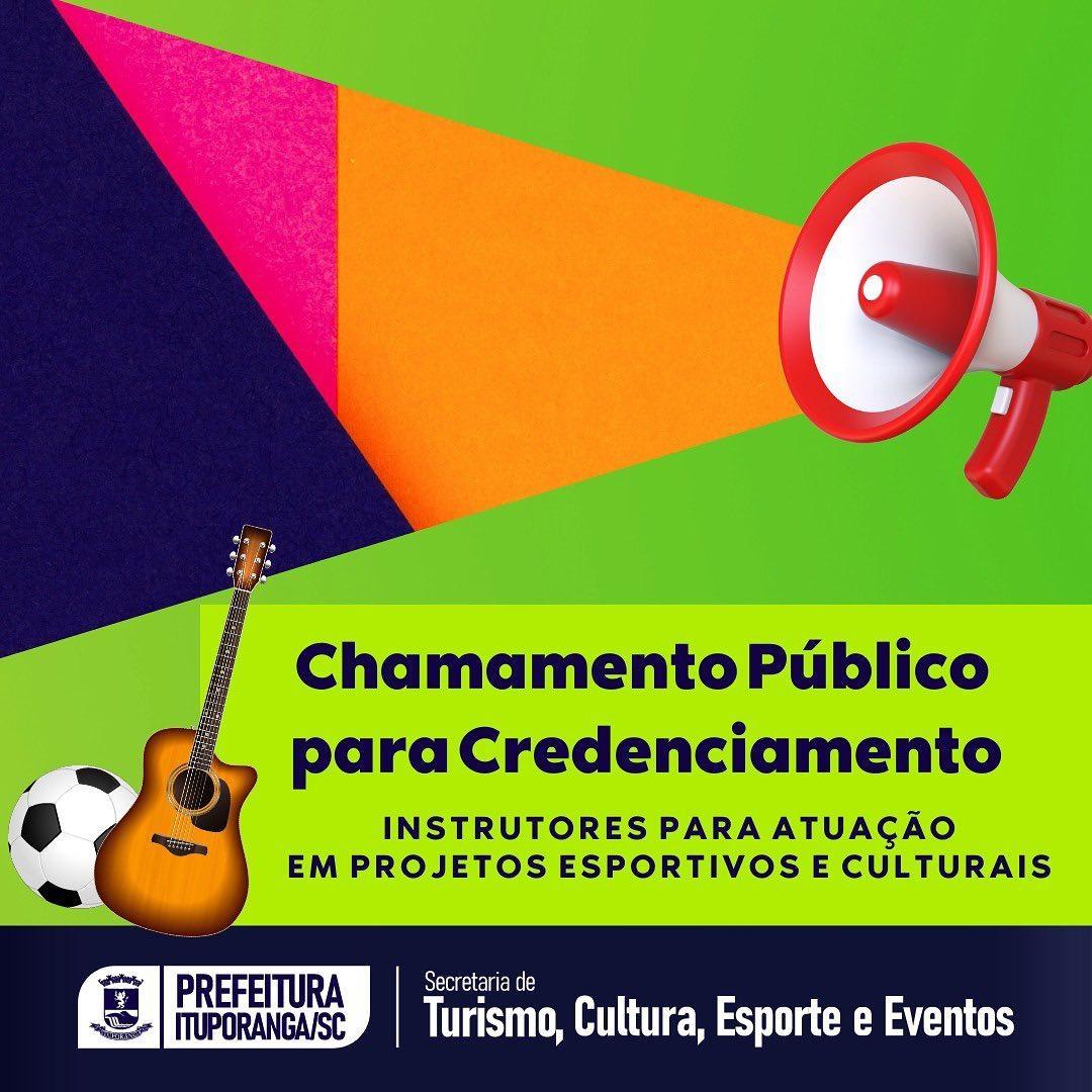 Ituporanga realiza credenciamento de profissionais para atuarem nas áreas esportivas e culturais