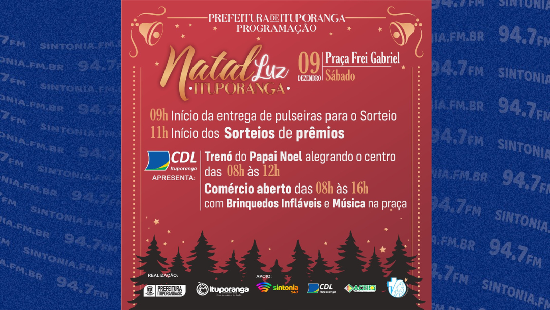 Ituporanga promove mais uma etapa do Natal Luz