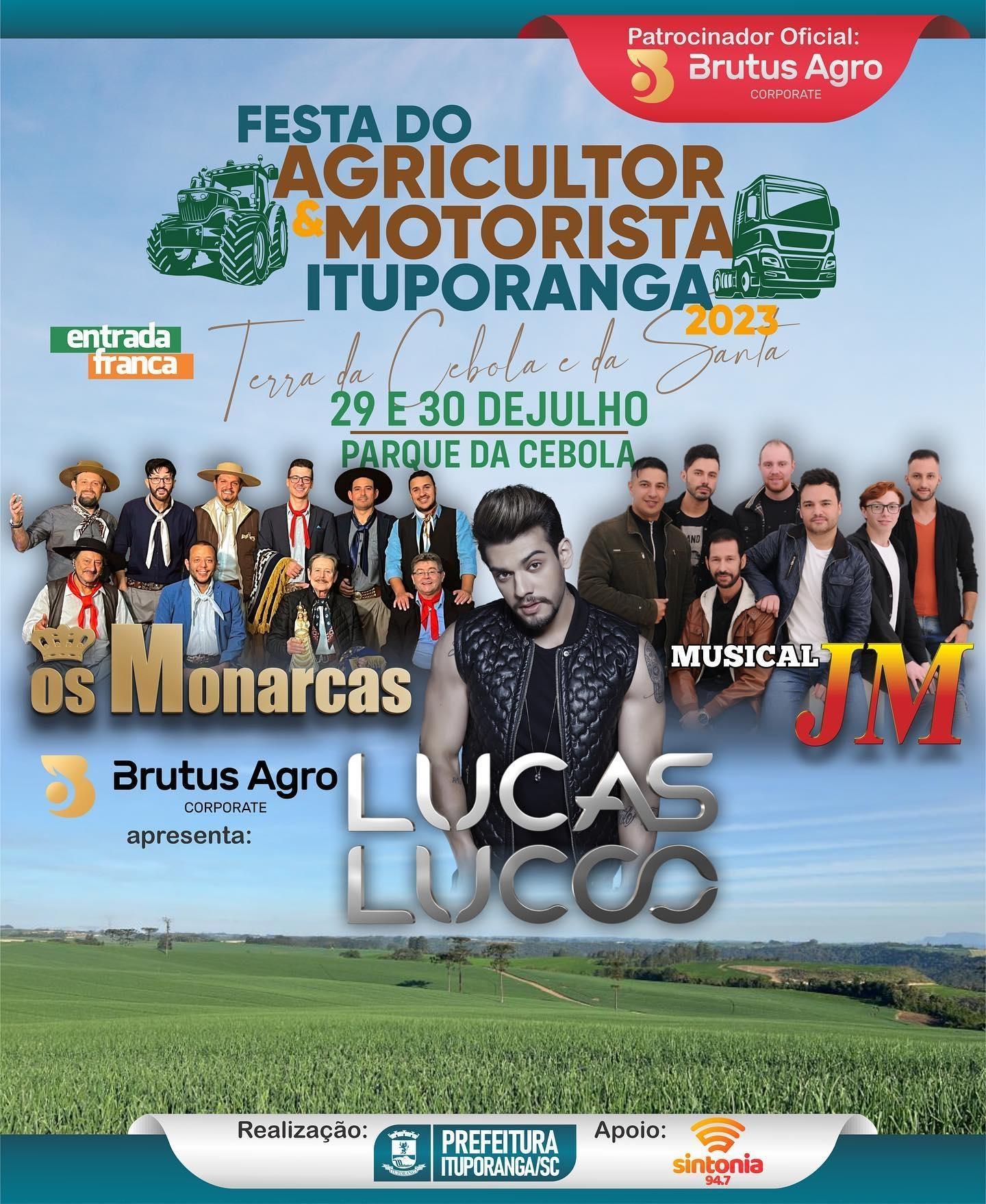 Ituporanga terá festa em homenagem ao agricultor e ao motorista nos dias 29 e 30 de julho