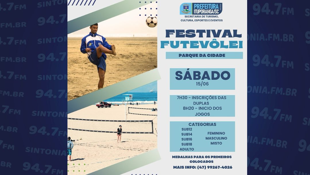 Ituporanga terá torneio de futevôlei neste sábado (15)