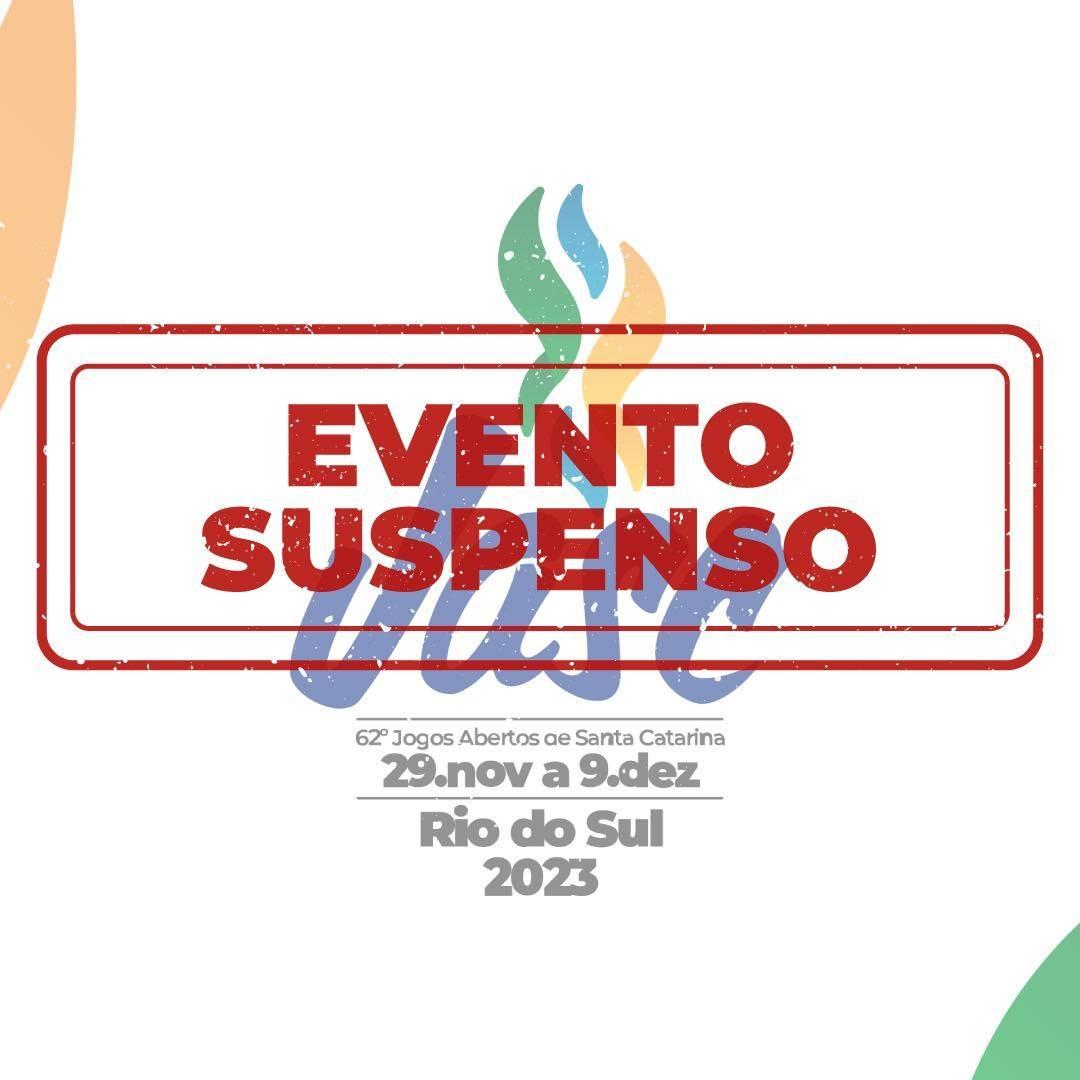 Jogos Abertos de Santa Catarina em Rio do Sul estão suspensos