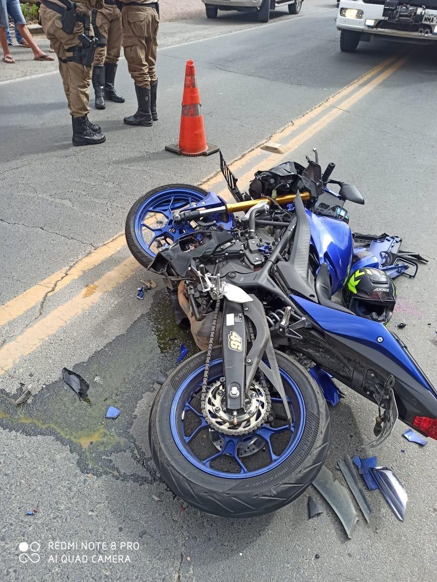  Jovem morre em acidente de moto na SC-350 em Aurora