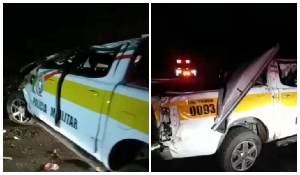 Ladrão foge com viatura da polícia rodoviária de Taió, capota carro na BR-470 e tenta escapar a pé