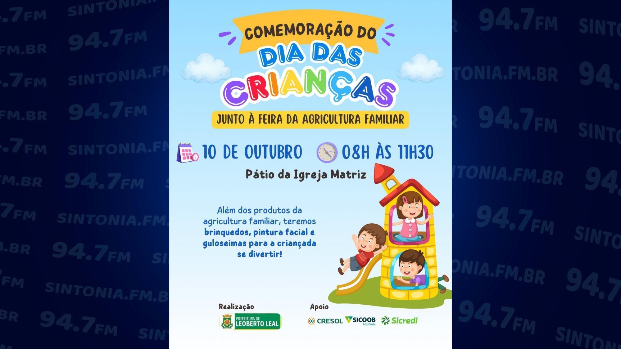 Leoberto Leal prepara programação especial para o Dia das Crianças com atrações e feira da agricultura familiar