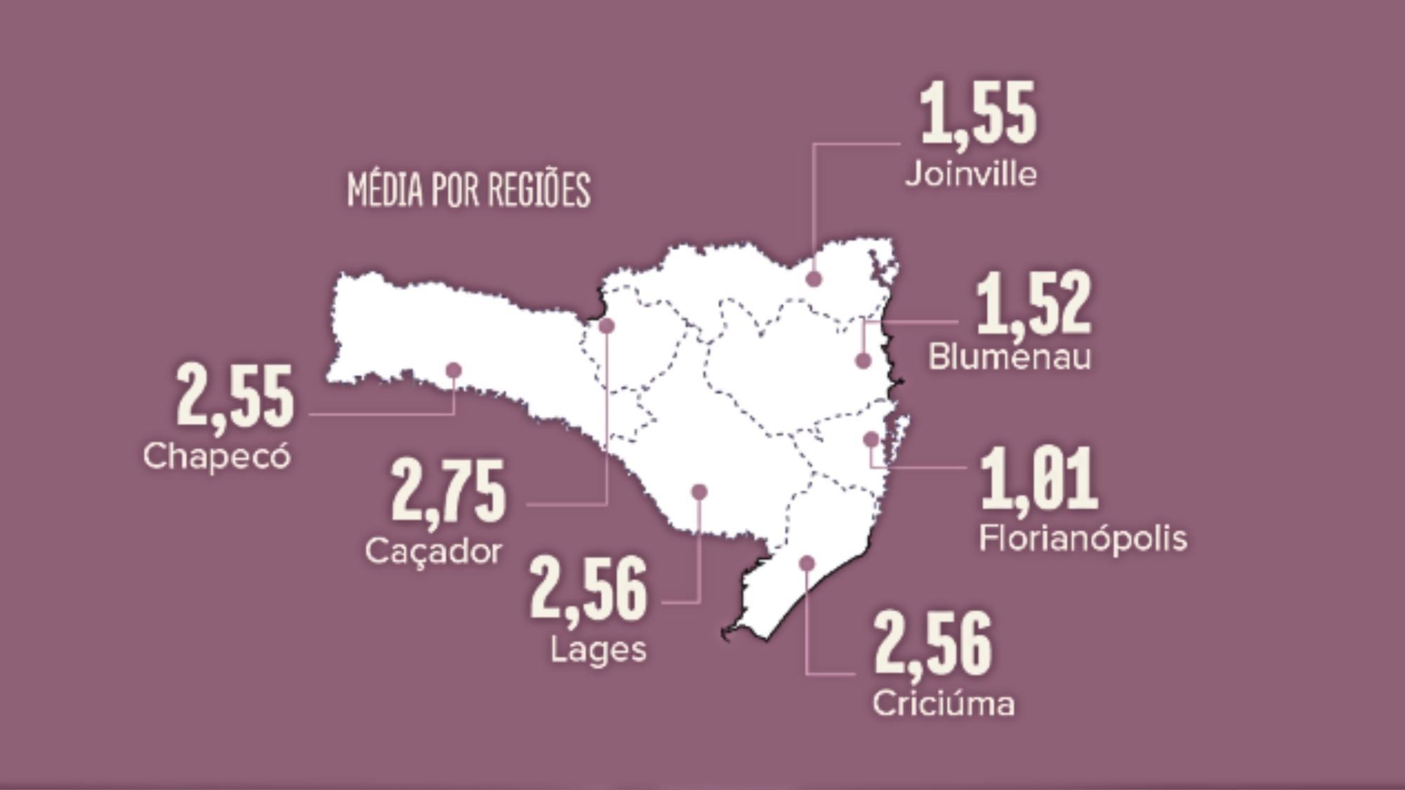 Mapa do feminicídio aponta maior risco no interior de Santa Catarina