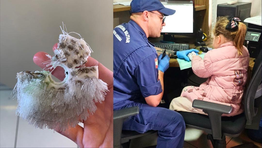 Menina de sete anos prende dedo em escova rotativa e é atendida pelos Bombeiros em Ituporanga