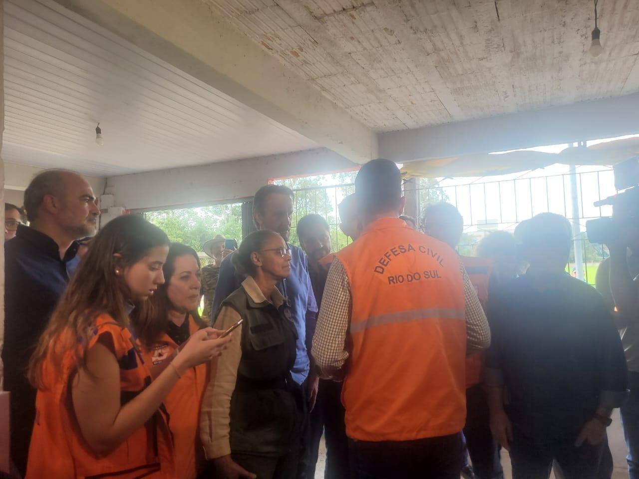 Ministro da Integração Waldez Goéz e Ministra do Meio Ambiente Marina Silva em Rio do Sul