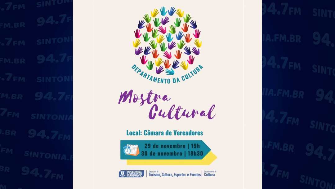  Mostra Cultural ocorre nos dias 29 e 30 de novembro, na Câmara de Vereadores de Ituporanga