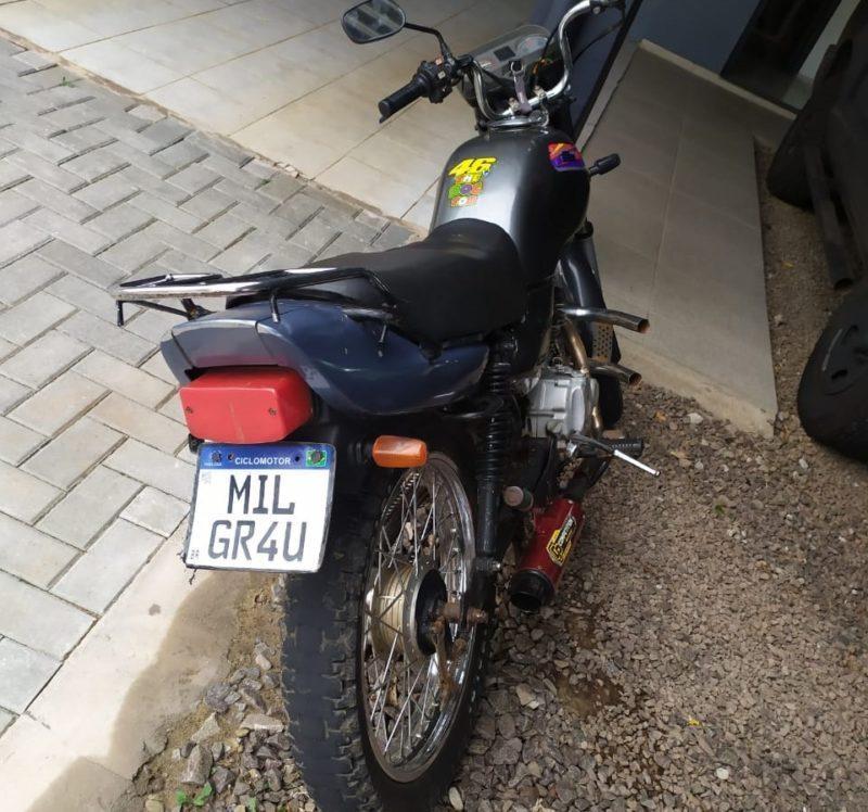 Moto com placa adulterada é flagrada em Santa Catarina 