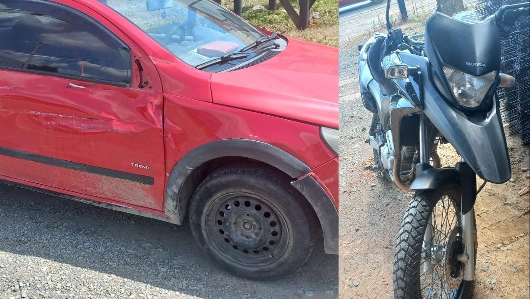 Motociclista de 62 anos fica gravemente ferido após colisão na SC-350, em Aurora