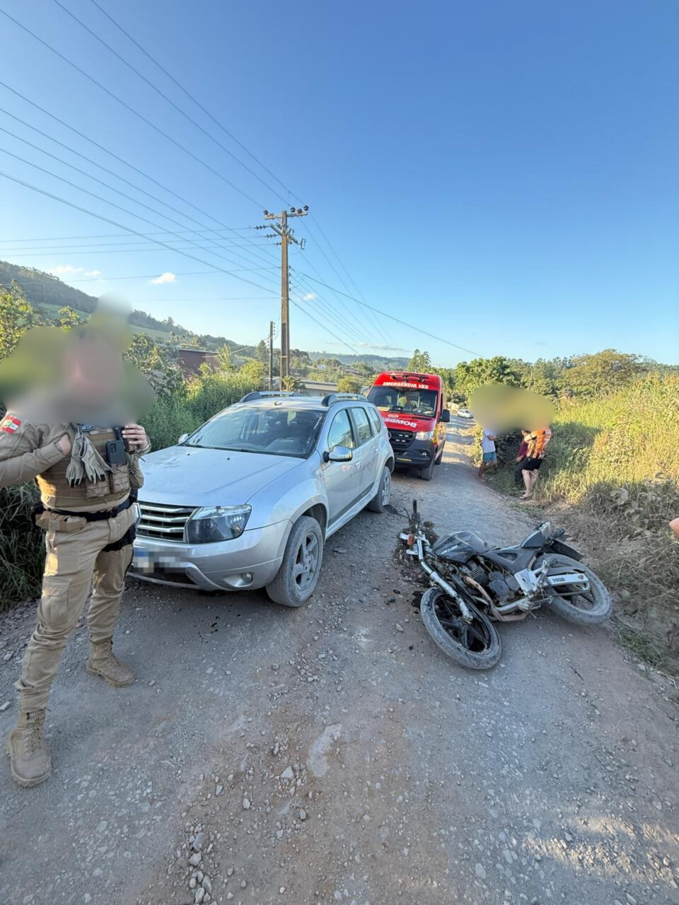 Motociclista fica gravemente ferido após colisão frontal em Ituporanga