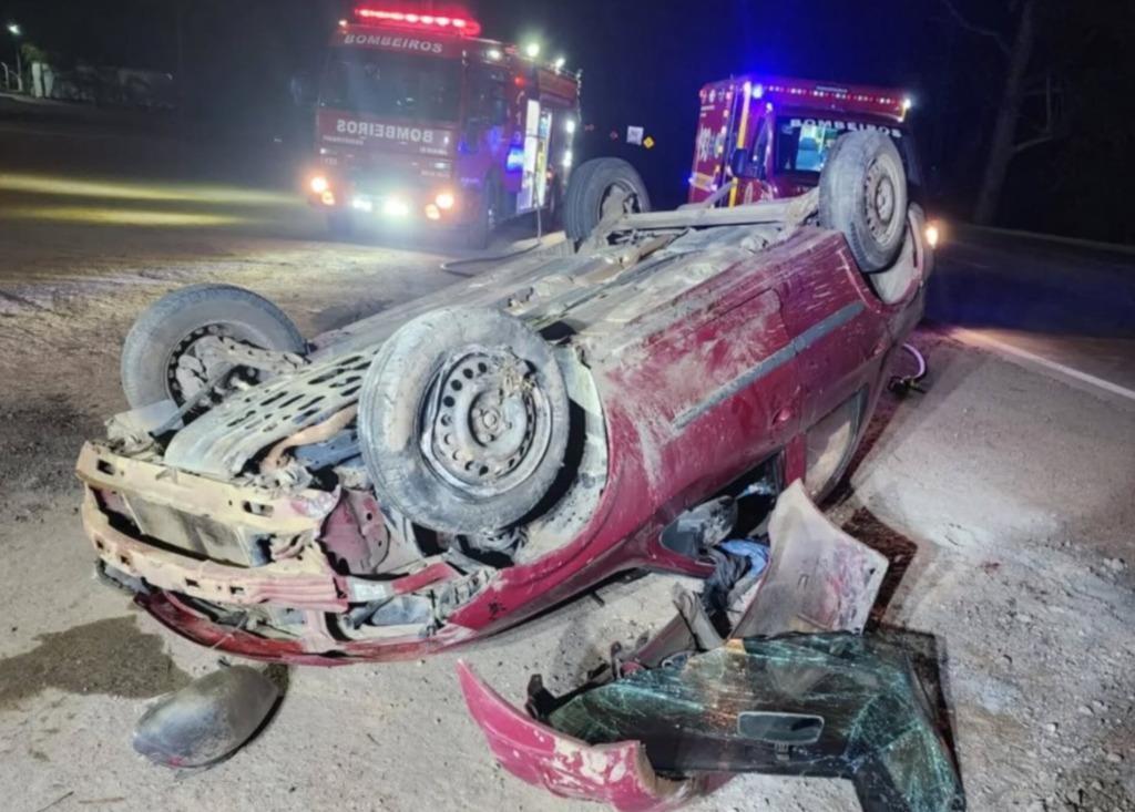  Motorista morre após capotamento na BR-470, no Alto Vale