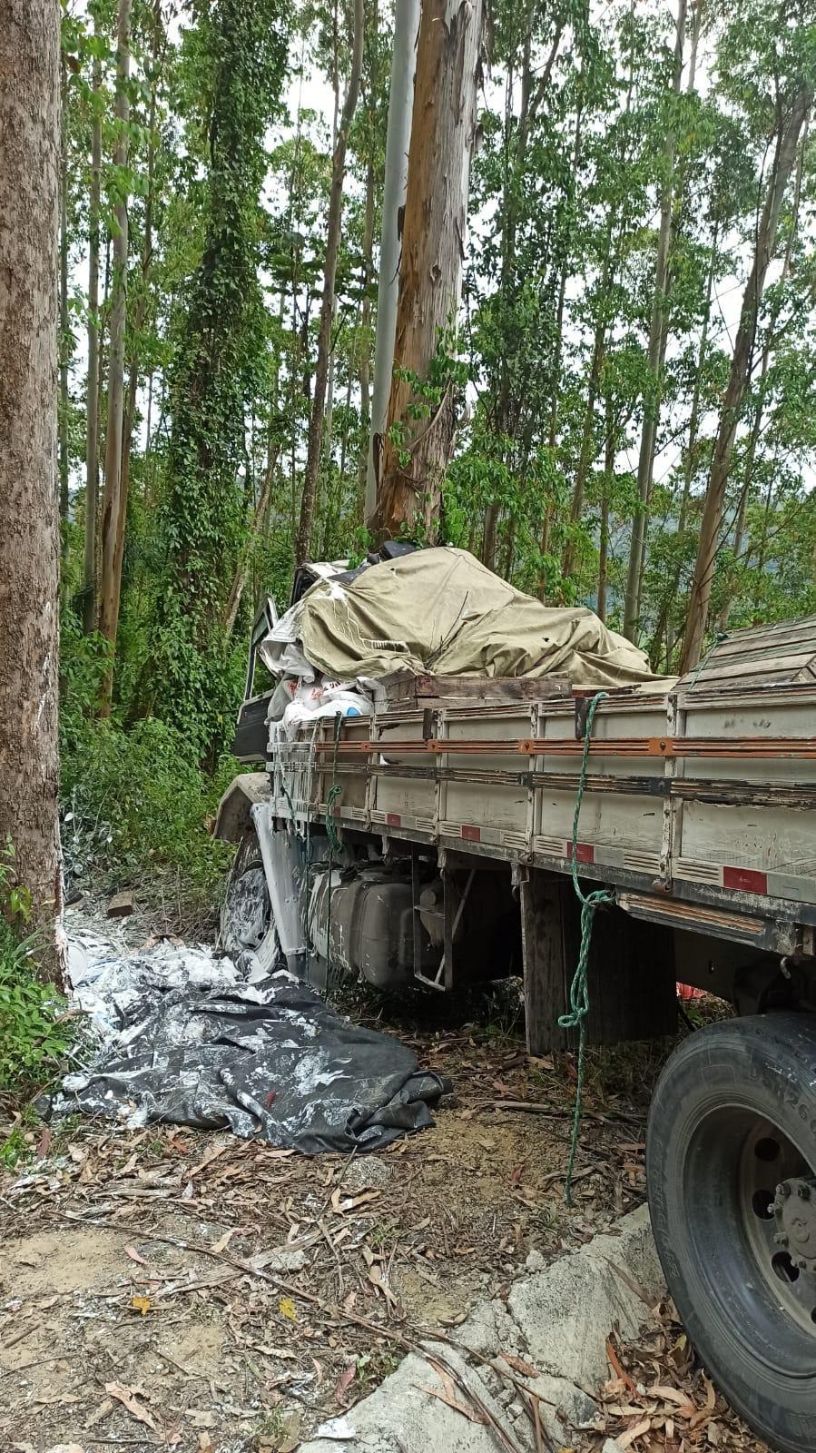 Motorista perde o controle do veículo, bate em árvore e fica preso às ferragens