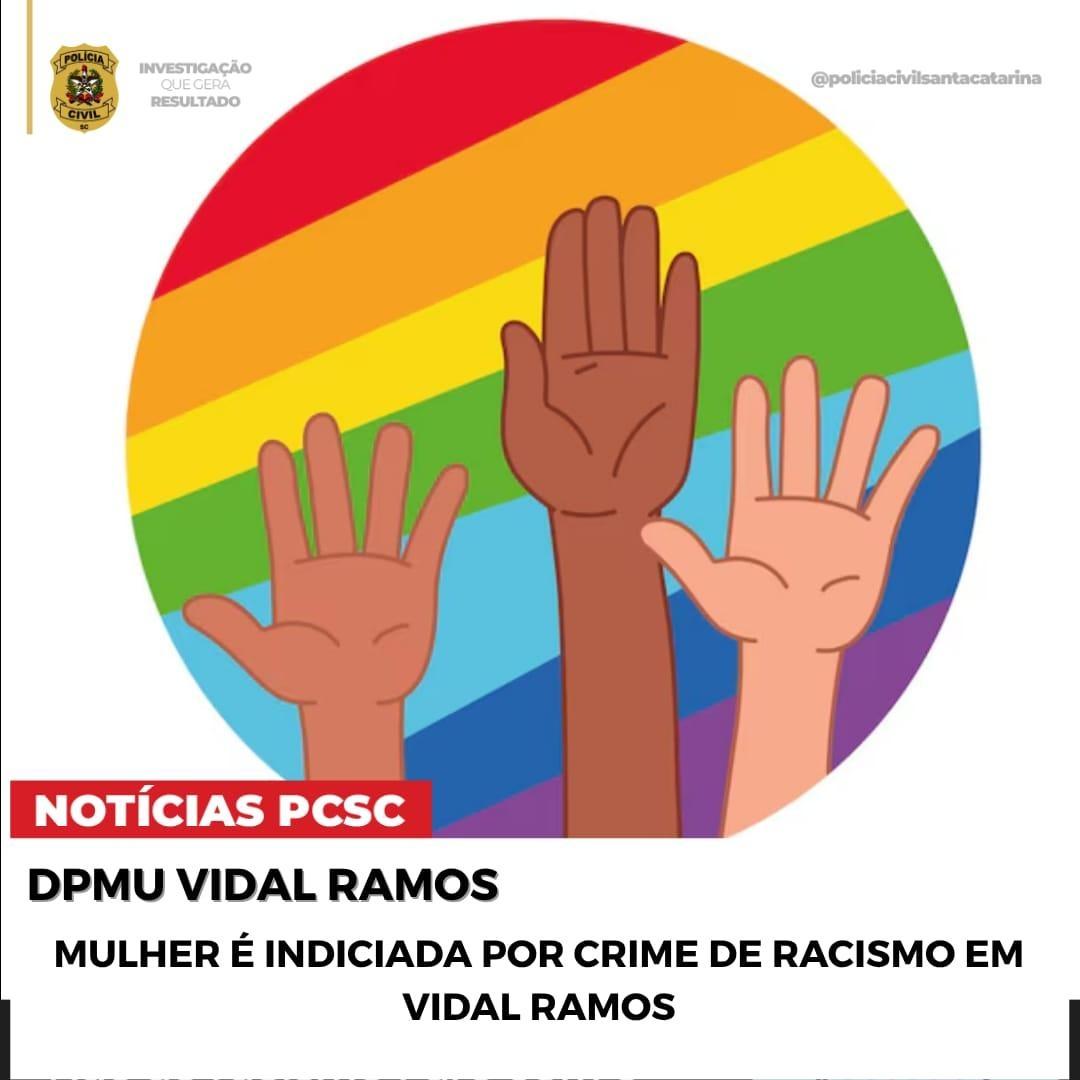 Mulher é indiciada por crime de racismo em Vidal Ramos após publicações homofóbicas nas redes sociais