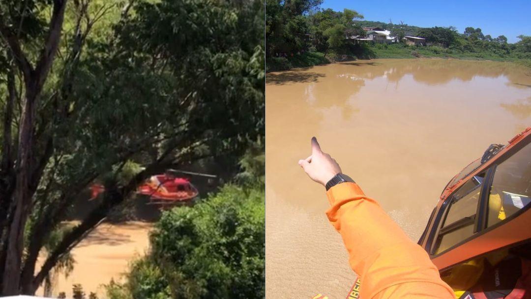 Mulher é resgatada após afogamento no rio; Arcanjo foi acionado