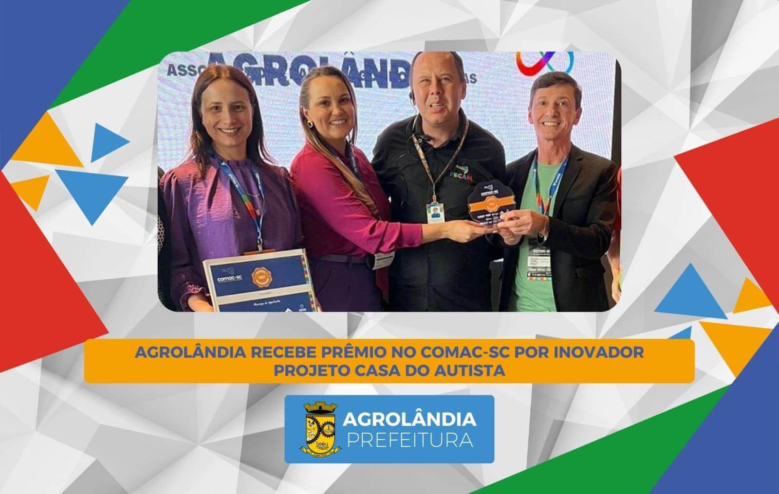 Município de Agrolândia conquista duas premiações no COMAC-SC