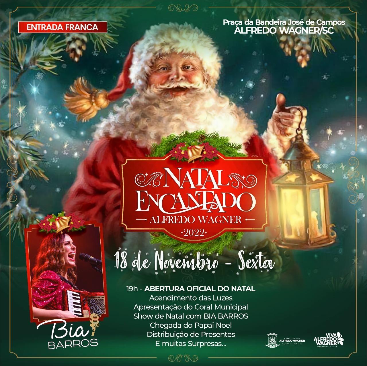 Natal Encantado em Alfredo Wagner tem abertura oficial nesta sexta-feira (18)