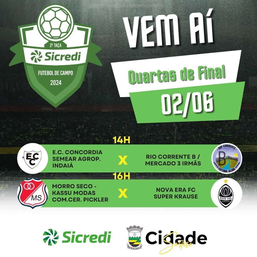 Neste domingo (2) tem quartas de final do campeonato de futebol de campo em Petrolândia