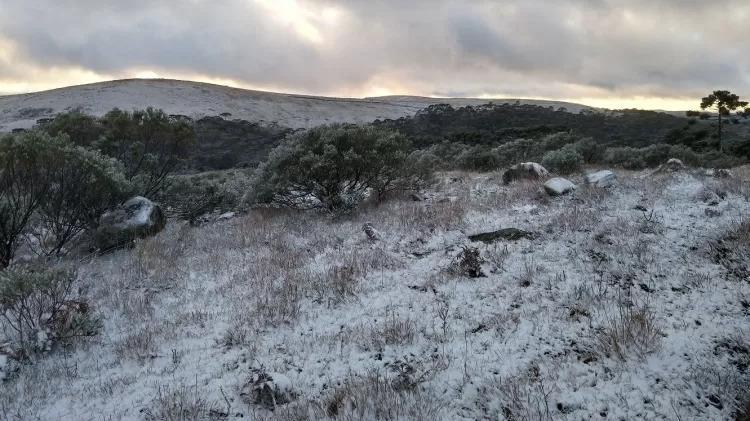 Neve na primavera - cidades de SC registraram o fenômeno nas últimas horas e sensação de -20ºC