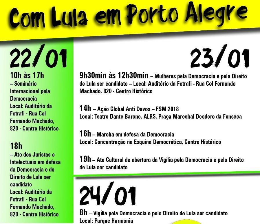 Caravanas de Rio do Sul e Alfredo Wagner partem para acompanhar julgamento de Lula em Porto Alegre