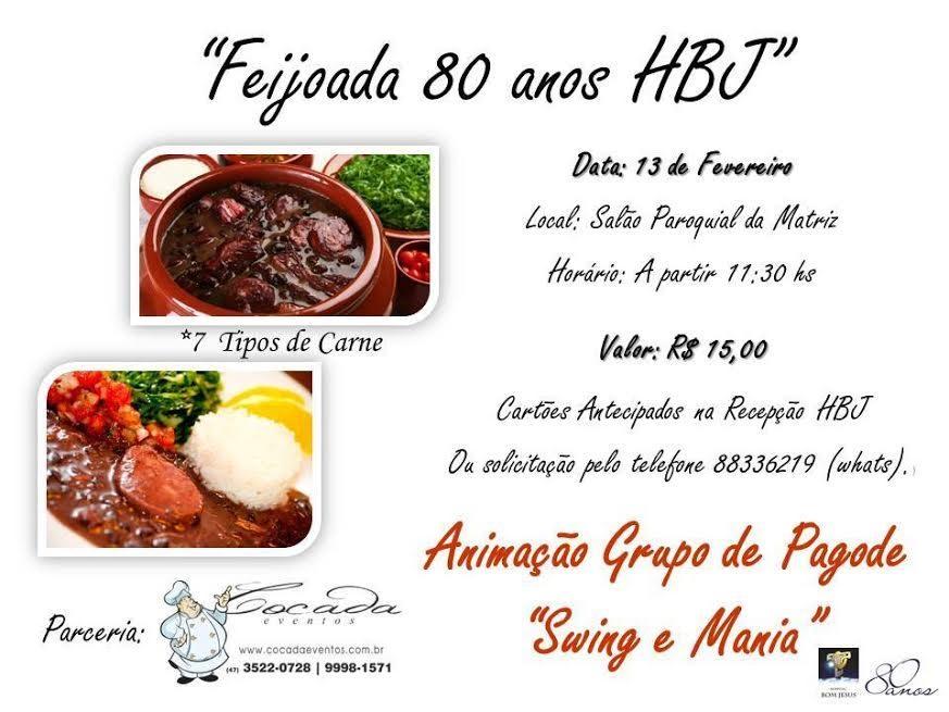 Cartões para a Feijoada dos 80 anos do Hospital Bom Jesus já podem ser adquiridos