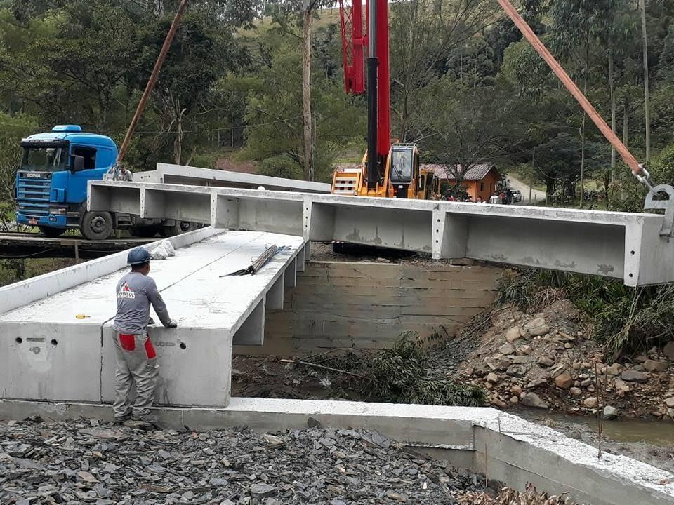 Concluídas obras da nova ponte de Baixo Molungu em Vidal Ramos