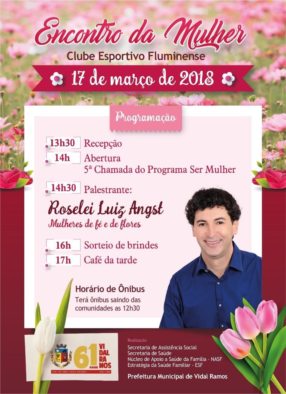Definida programação do Dia Internacional da Mulher em Vidal Ramos