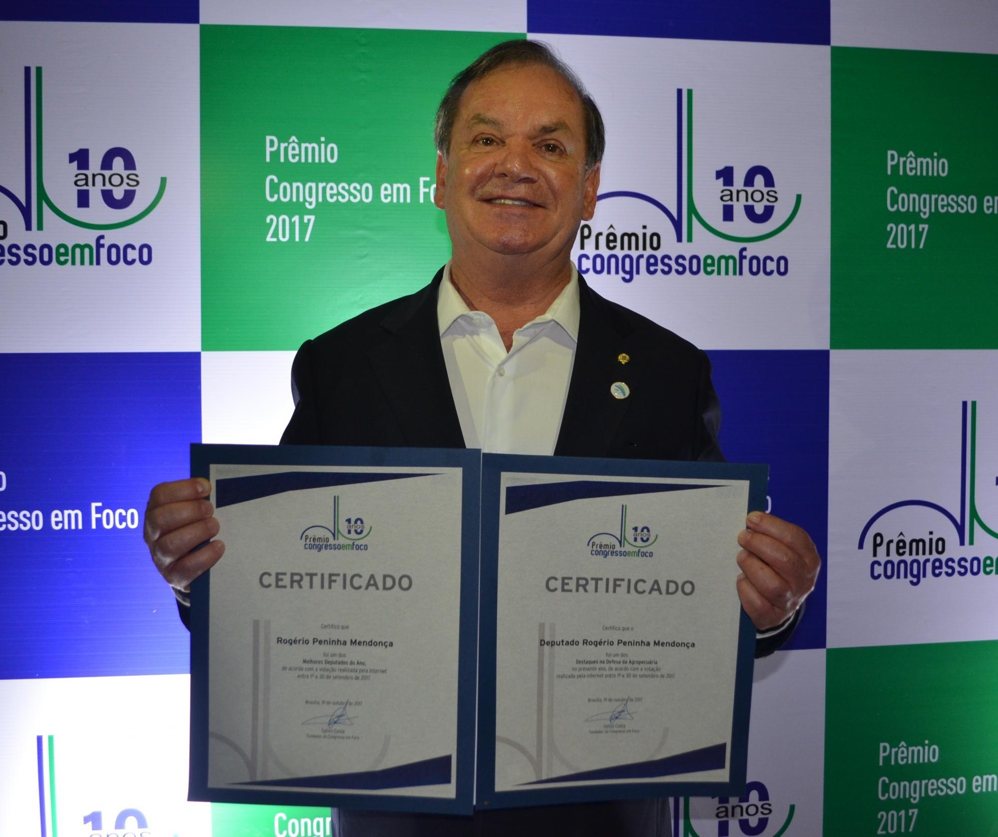 Deputado Peninha é o primeiro catarinense a receber o Oscar da Política