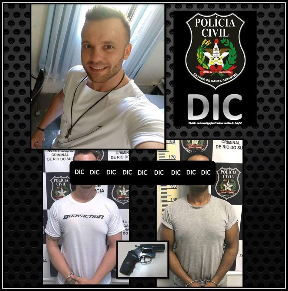 Polícia prende dois homens suspeitos de homicídio em Rio do Sul