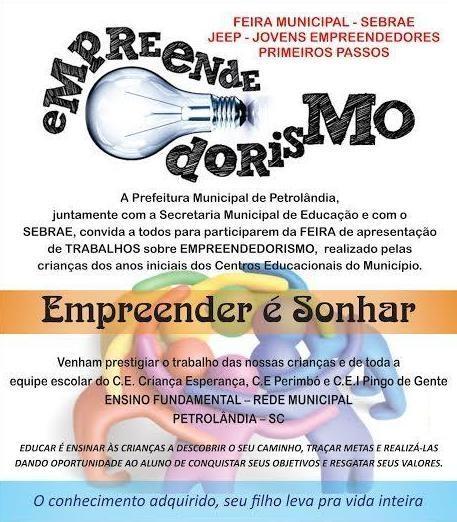 Feira de Jovens Empreendedores será realizada nesta terça-feira em Petrolândia 