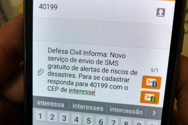 Mais de 1.600 moradores de Rio do Sul já cadastraram contatos para receber alertas via SMS da Defesa Civil