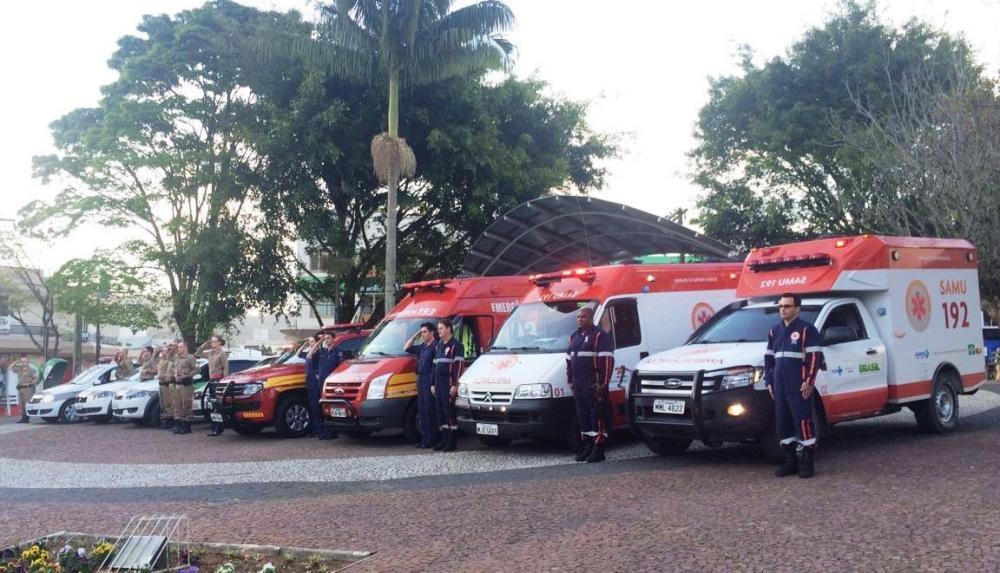 Policiais, Bombeiros e Socorristas do Alto Vale participam de homenagem a policial morto em Florianópolis 